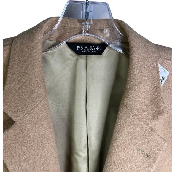 Jos A Bank Blazer Mens 39 Reg Tan Executive Collection 100% Camel Hair NWT - Picture 2 of 10